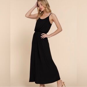 Olivia Rae New York Elegant Black Midi Maxi Dress Size S